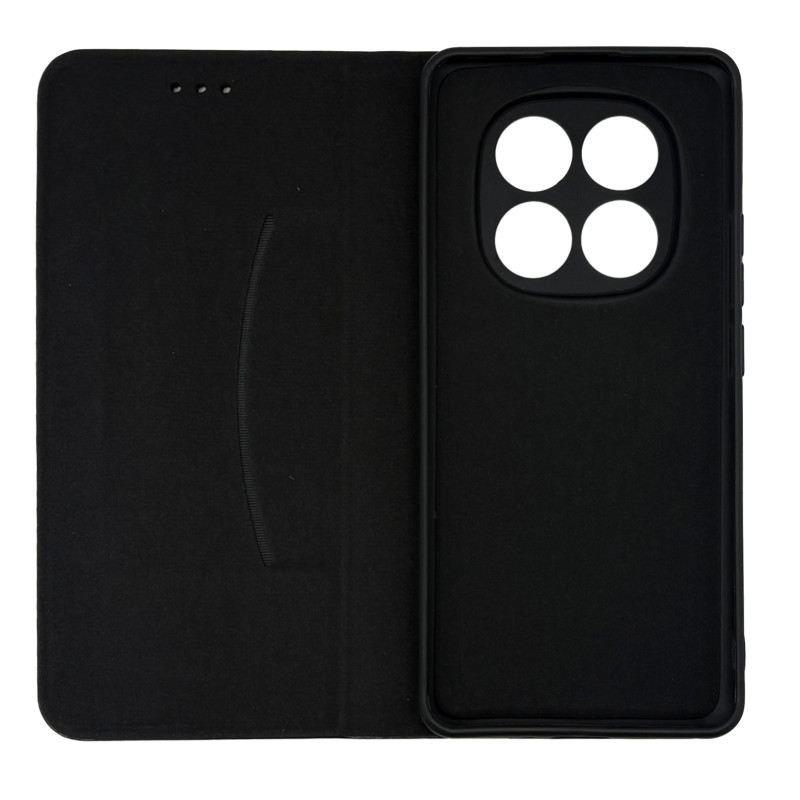 Чехол книжка Flip Carbon Xiaomi Redmi Note 14 Pro 4G Black