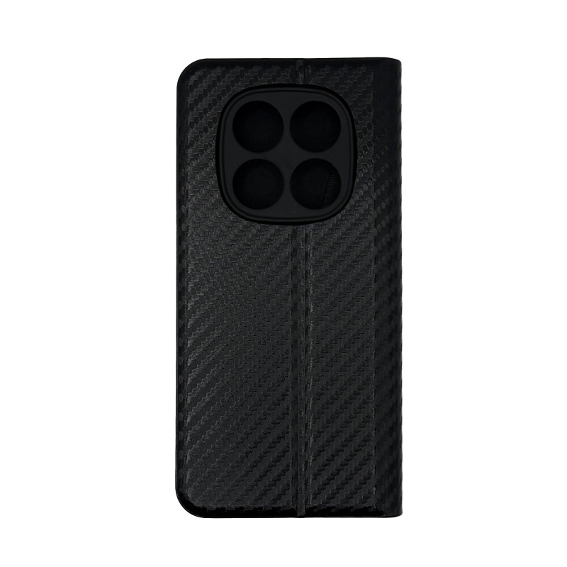 Чехол книжка Flip Carbon Xiaomi Redmi Note 14 Pro 4G Black