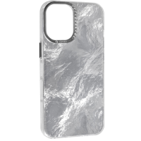 Чохол накладка Marble iPhone 16 Silver