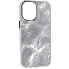Чехол накладка Marble iPhone 16 Silver