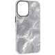 Чехол накладка Marble iPhone 16 Silver