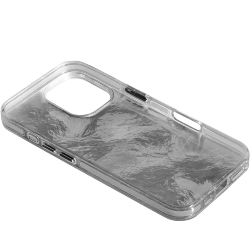 Чехол накладка Marble iPhone 16 Silver