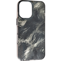 Чехол накладка Marble iPhone 16 black