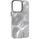 Чехол накладка Marble iPhone 16 Pro Silver