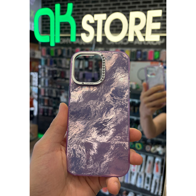 Чехол накладка Marble iPhone 13/14 Violet