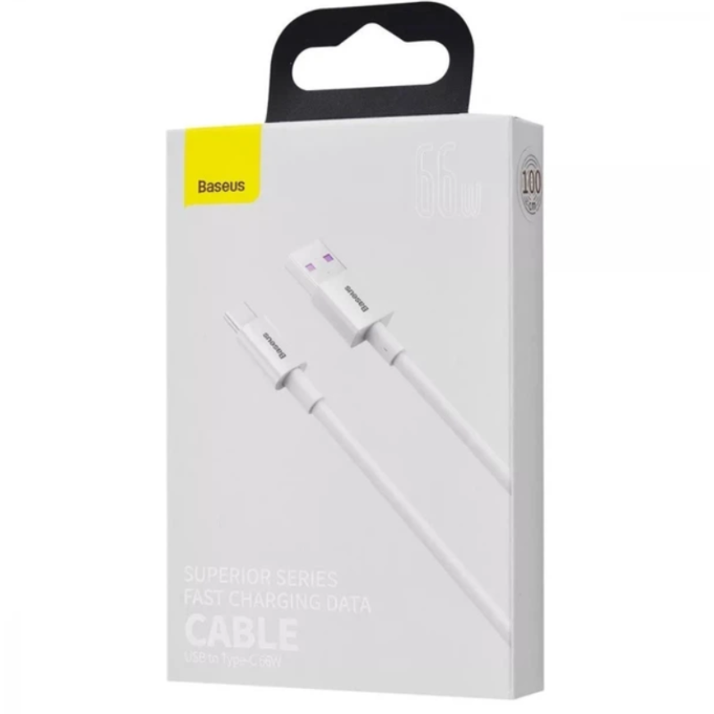 Кабель USB-Type C Baseus Superior Series Fast Charging 66W 1m White