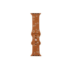 Ремешок Apple Watch Flowers silicone 42/44/45/49 mm Brown