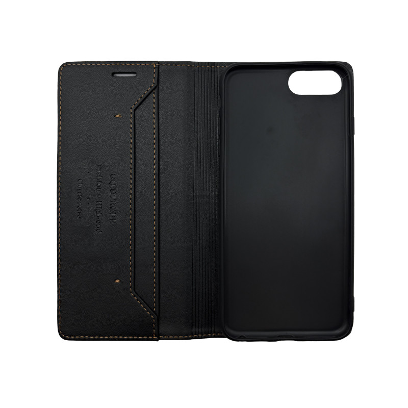 Чохол книжка шкіряна GQ iPhone 6+/7+/8+ Чорна