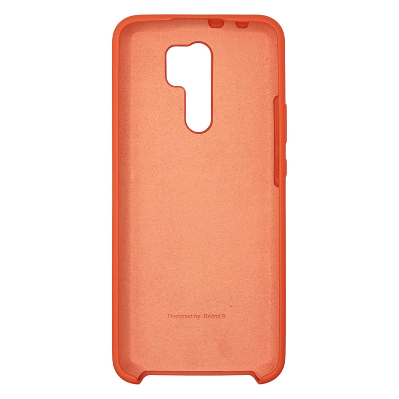Чехол накладка Silicone Case Xiaomi Redmi 9 Оранжевый