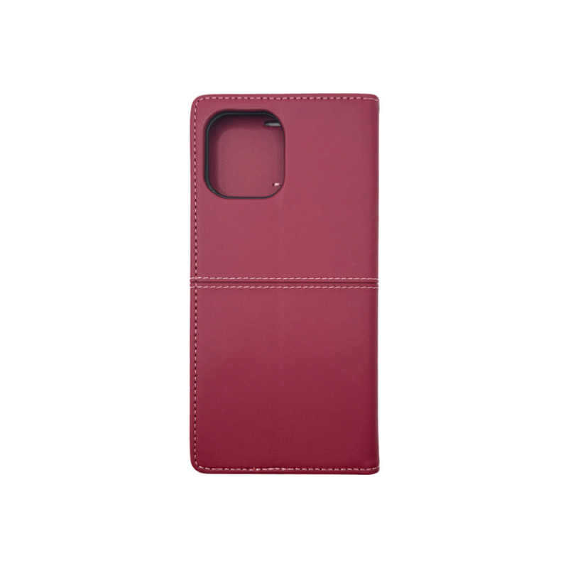 Чехол книжка кожаная GQ iPhone 12 Pro Max Бордовая