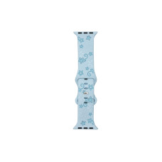 Ремешок Apple Watch Flowers silicone 42/44/45/49 mm Blue