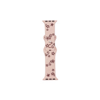 Ремешок Apple Watch Flowers silicone 42/44/45/49 mm Пудра