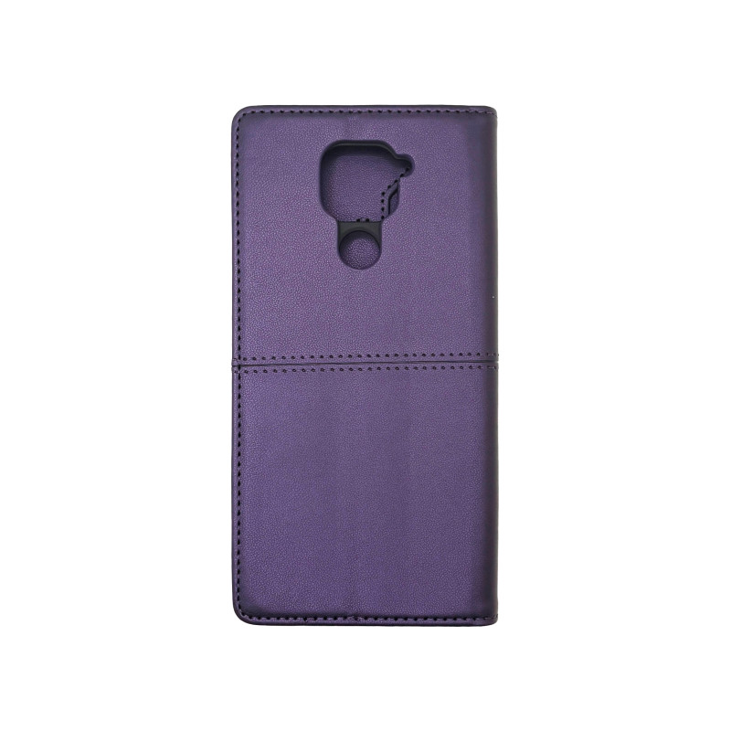 Чехол книжка кожаный GQ Xiaomi Redmi Note 9 Фиолетовый