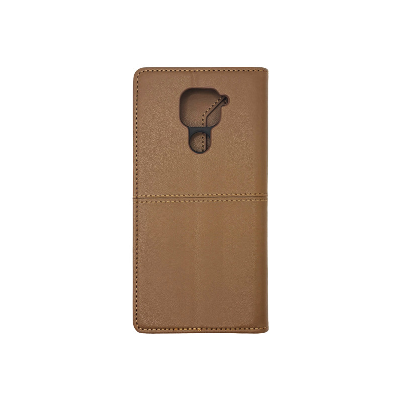 Чехол книжка кожаный GQ Xiaomi Redmi Note 9 Коричневый