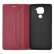 Чохол книжка шкіряний GQ Xiaomi Redmi Note 9 Бордовий