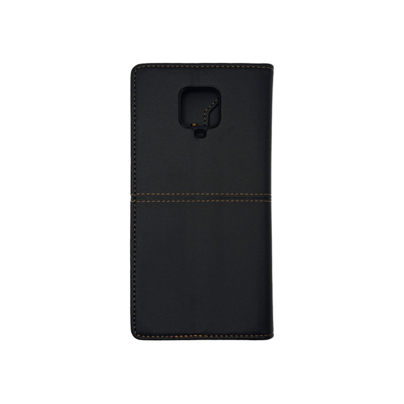 Чехол книжка кожаный GQ Xiaomi Redmi Note 9s / Pro / Max Черный