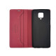 Чехол книжка кожаный GQ Xiaomi Redmi Note 9s / Pro / Max Бордовый