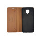 Чехол книжка кожаный GQ Xiaomi Redmi Note 9s / Pro / Max Коричневый