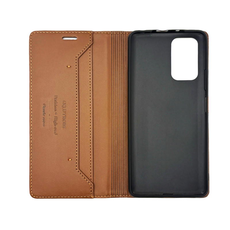 Чохол книжка шкіряний GQ Xiaomi Redmi Note 10 / 10s Коричневий