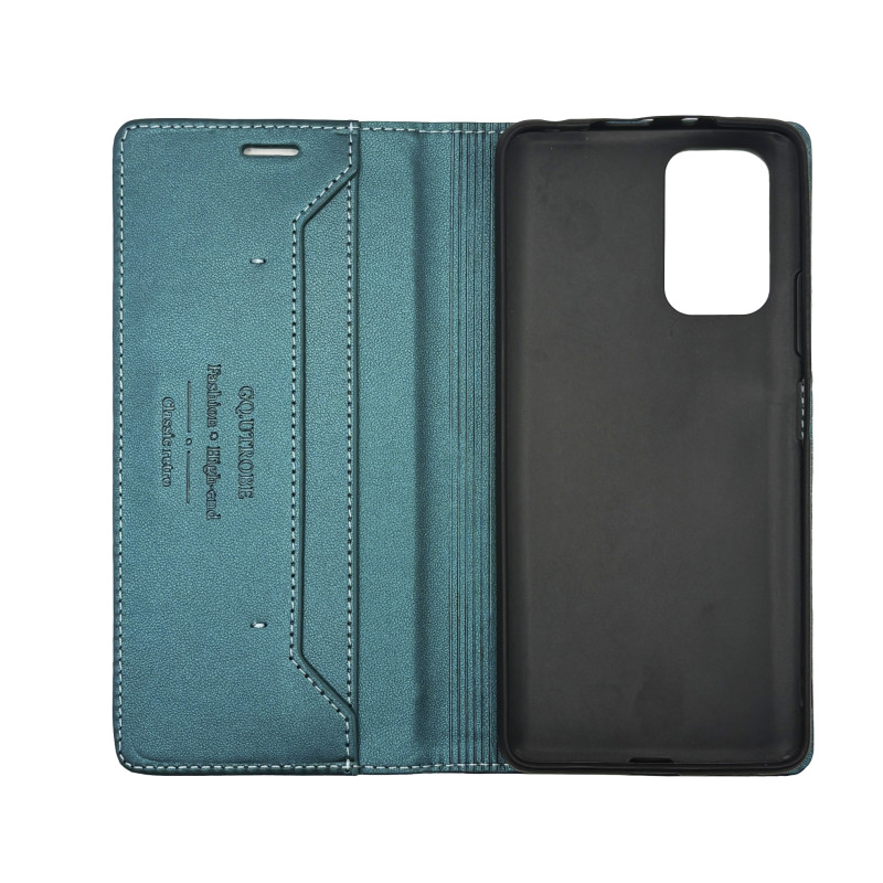 Чехол книжка кожаный GQ Xiaomi Redmi Note 10 Pro / Max Зеленый