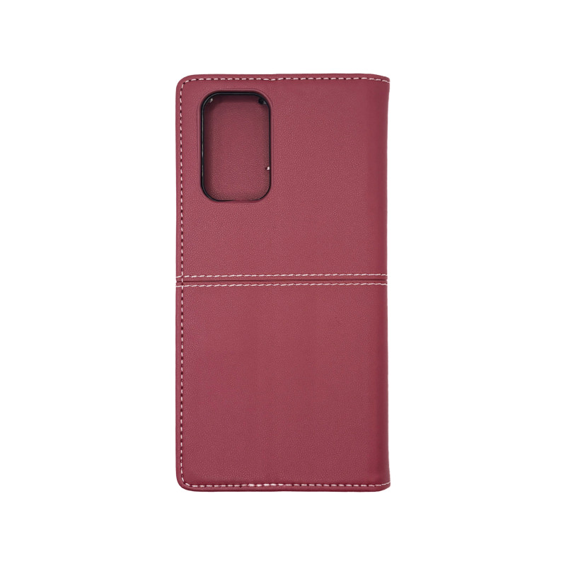 Чехол книжка кожаный GQ Xiaomi Redmi Note 10 Pro / Max Бордовый