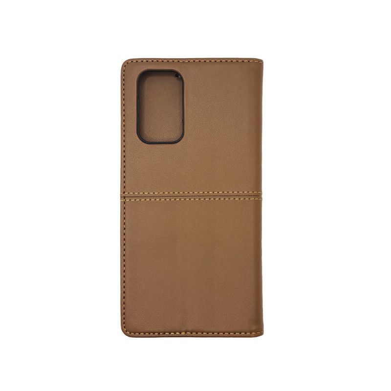 Чехол книжка кожаный GQ Xiaomi Redmi Note 10 Pro / Max Коричневый