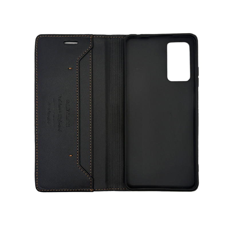Чехол книжка кожаный GQ Xiaomi Redmi Note 11 / 11s / 12s 4G Черный