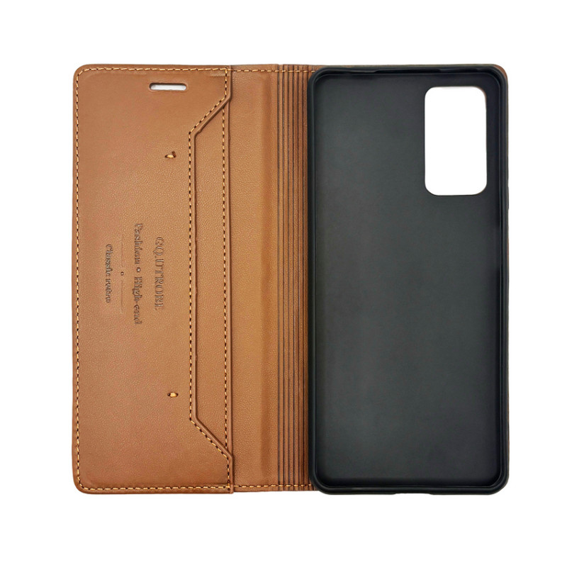 Чохол книжка шкіряний GQ Xiaomi Redmi Note 11 / 11s / 12s 4G Коричневий