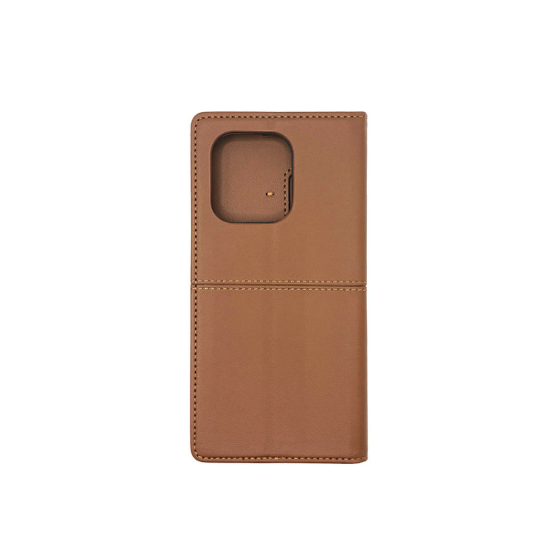 Чехол книжка кожаный GQ Xiaomi Redmi Note 13 4G Коричневый