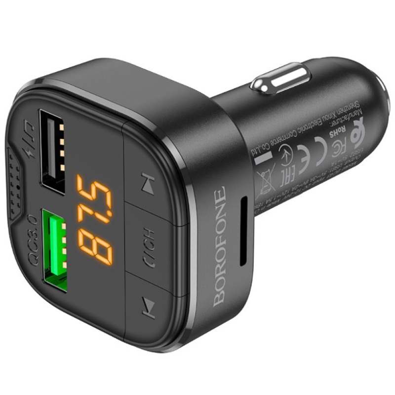 FM Модулятор Borofone BC43 QC3.0 Flash QC3.0 18W
