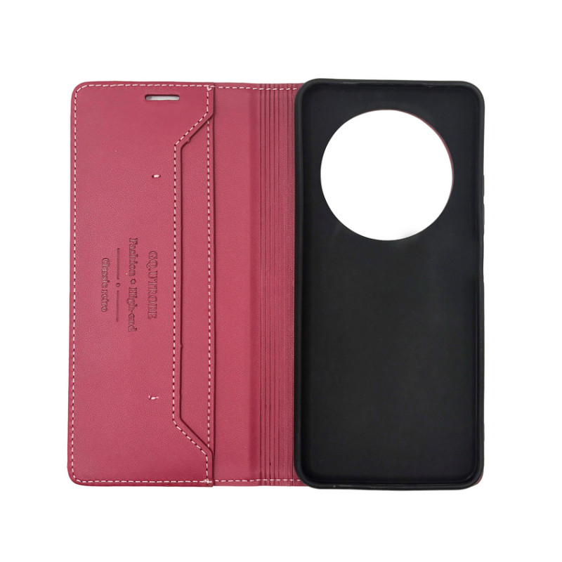 Чохол книжка шкіряний GQ Xiaomi Redmi A3 / A3x / Poco C61 Бордовий