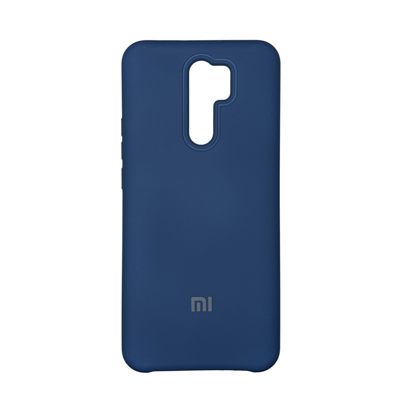 Чехол накладка Silicone Case Xiaomi Redmi 9 Темно-синий