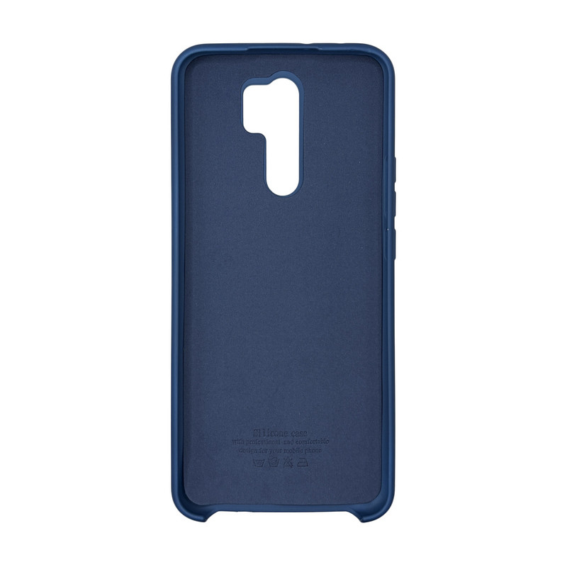 Чехол накладка Silicone Case Xiaomi Redmi 9 Темно-синий