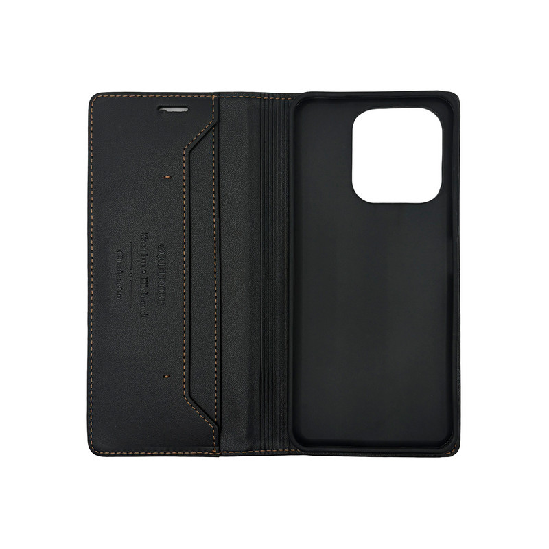 Чехол книжка кожаный GQ Xiaomi Redmi 12C / 11A Черный