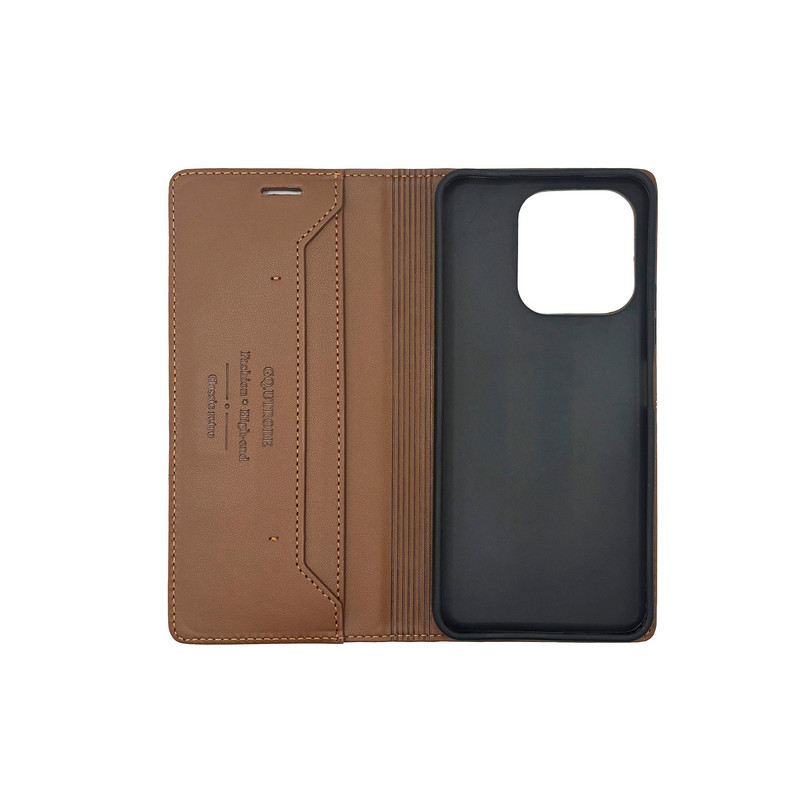 Чохол книжка шкіряний GQ Xiaomi Redmi 12C / 11A Коричневий