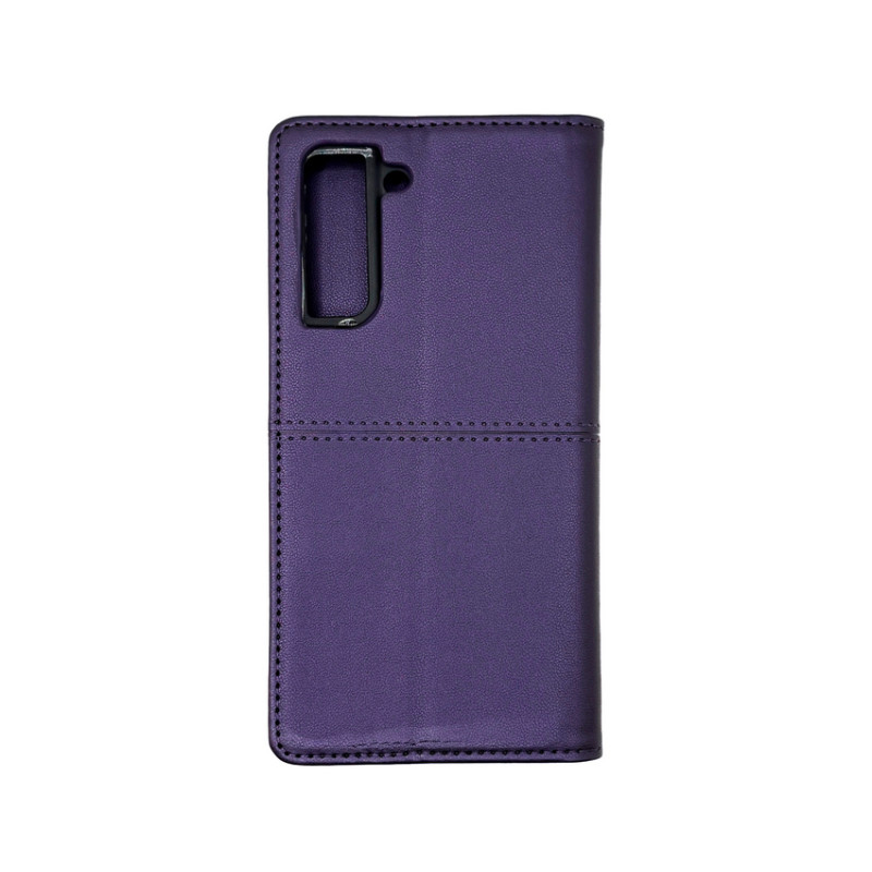 Чохол книжка шкіряний GQ Samsung S21 FE Фіолетовий