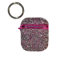 Чехол футляр для наушников AirPods 1/2 Bling Grainy Diamond Box Rose