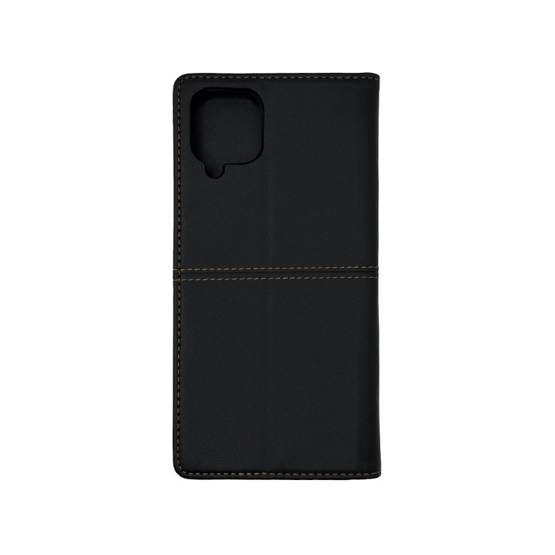 Чехол книжка кожаный GQ Samsung A12 / M12 Черный