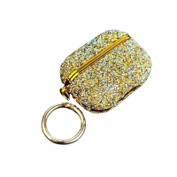 Чехол футляр для наушников AirPods Pro2  Bling Grainy Diamond Box Gold