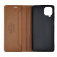 Чохол книжка шкіряний GQ Samsung A12 / M12 Коричневий