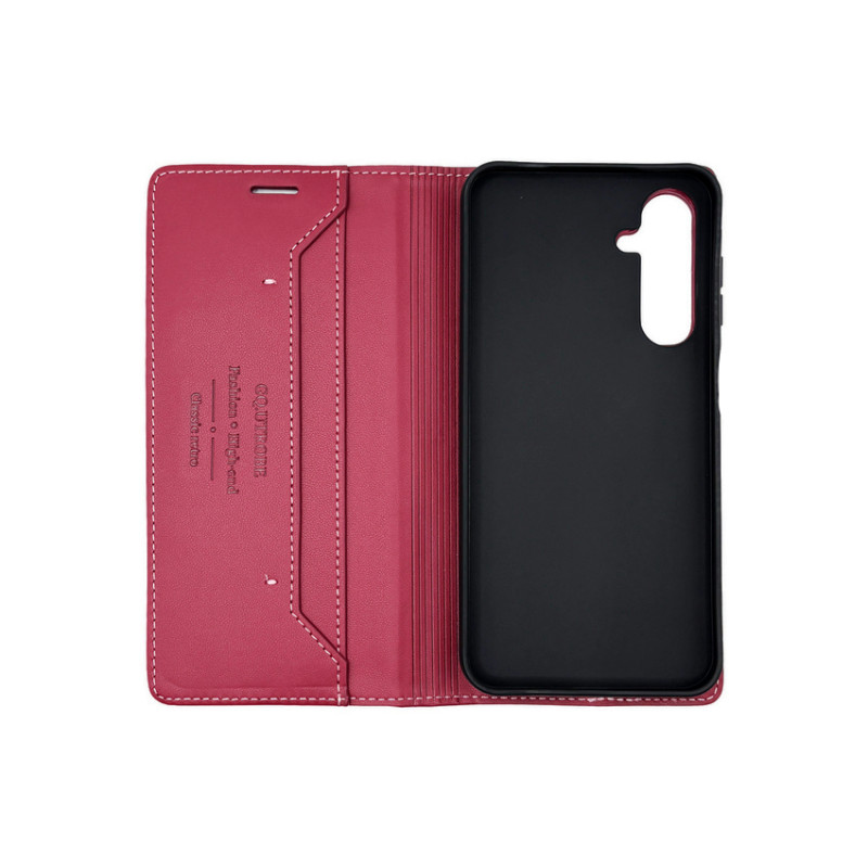 Чохол книжка шкіряний GQ Samsung A15 Бордовий
