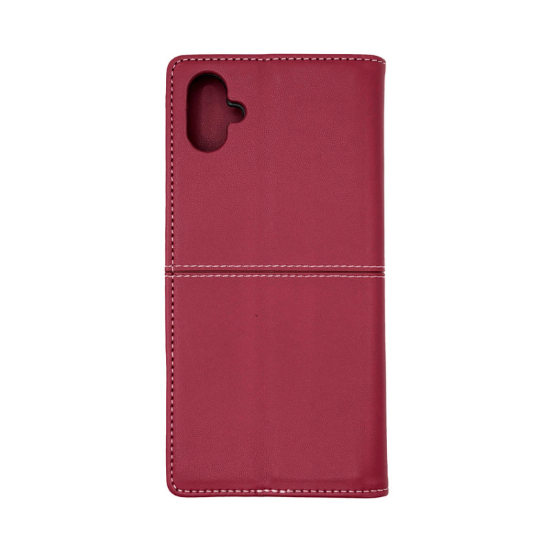 Чехол книжка кожаный GQ Samsung A05 Бордовый