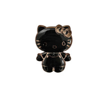 Попсокет с подставкой Hello Kitty с зеркальцем Черный
