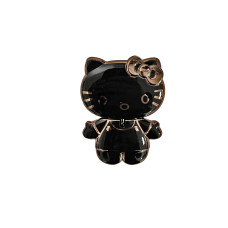 Попсокет с подставкой Hello Kitty с зеркальцем Черный