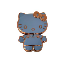 Попсокет с подставкой Hello Kitty с зеркальцем Голубой