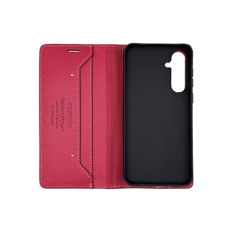 Чехол книжка кожаный GQ Samsung A34 5G Бордовый
