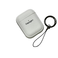Чохол футляр для навушників AirPods 1/2 Spigen Ring Leather Armor White