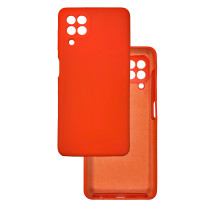 Чехол накладка Silicone Cover Soft Touch ЗК Samsung A22 / M32 / M22 Оранжевый (Fiesta)