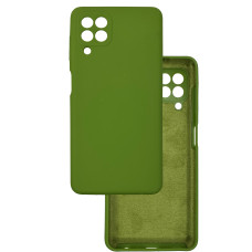 Чехол накладка Silicone Cover Soft Touch ЗК Samsung A22 / M32 / M22 Хаки