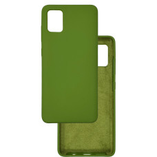 Чохол накладка Silicone Cover Soft Touch ОК Samsung A51 Хакі